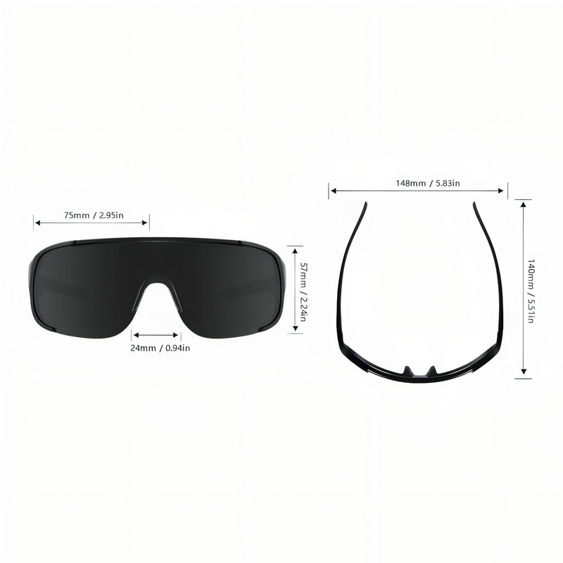 Hiking Sunglasses UV400 Protective Wraparound Outdoor Trail Eyewear – product view 5 | Great Lakes Outdoor