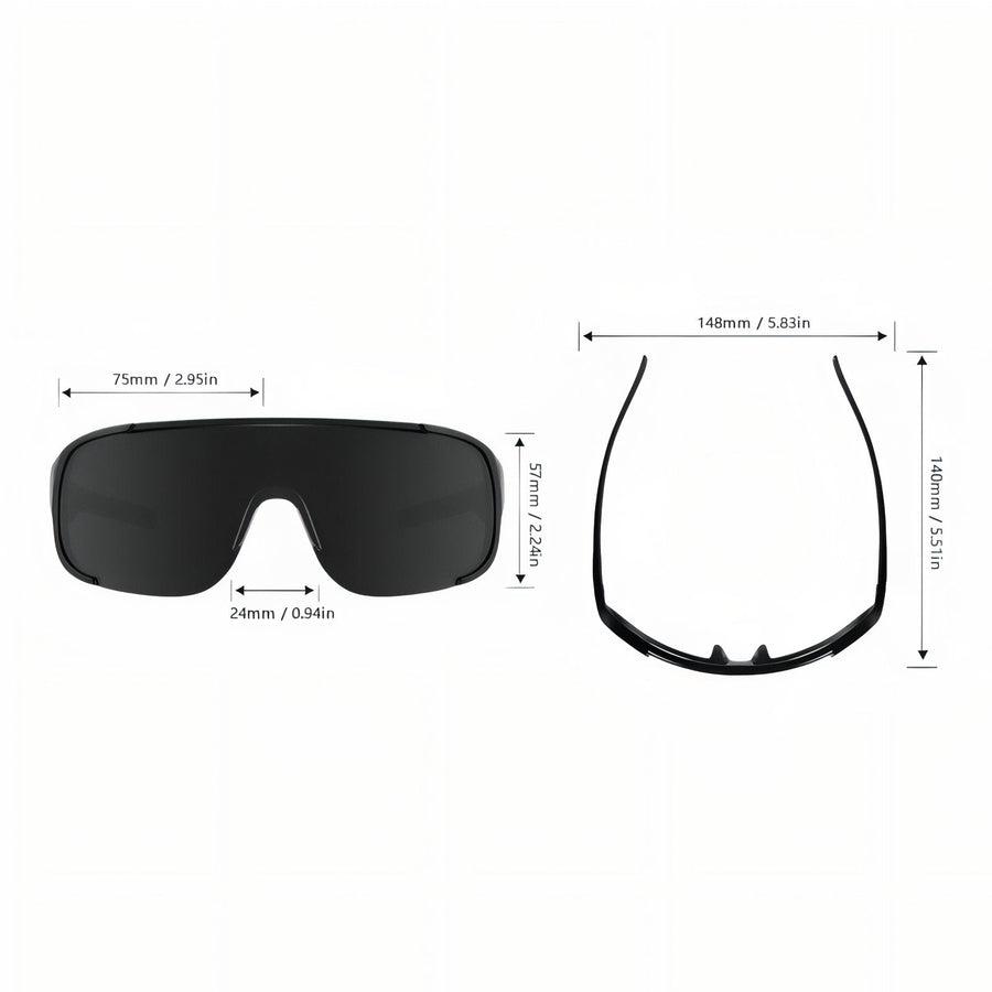 Hiking Sunglasses UV400 Protective Wraparound Outdoor Trail Eyewear – product view 5 | Great Lakes Outdoor