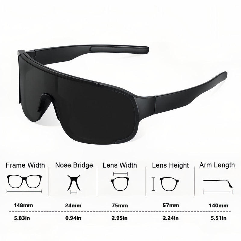 Hiking Sunglasses UV400 Protective Wraparound Outdoor Trail Eyewear – product view 8 | Great Lakes Outdoor