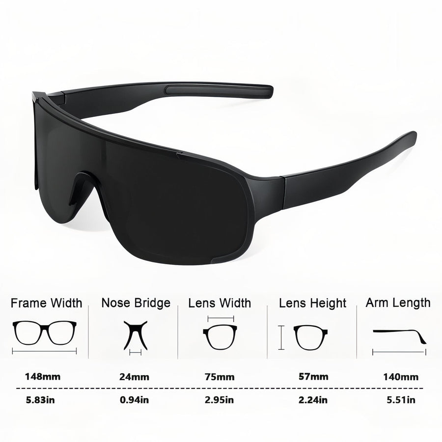 Hiking Sunglasses UV400 Protective Wraparound Outdoor Trail Eyewear – product view 8 | Great Lakes Outdoor