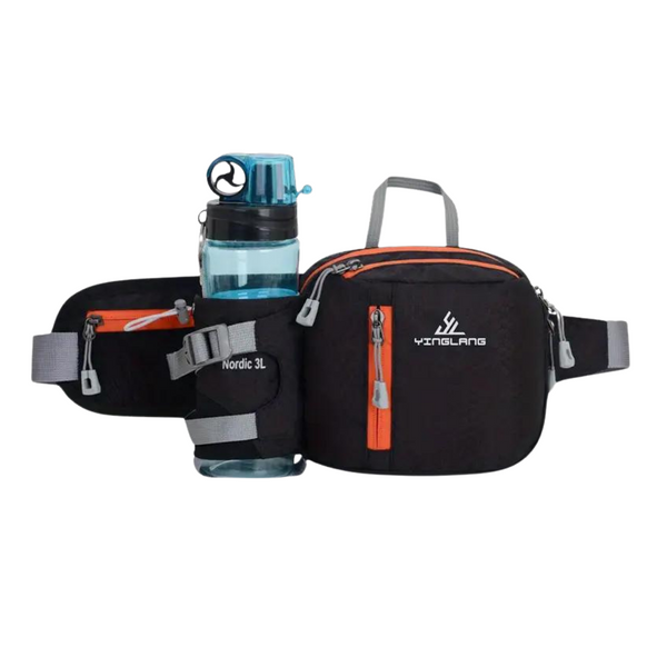 Hiking Waist Bag with Water Bottle Holder Outdoor Fanny Pack Unisex