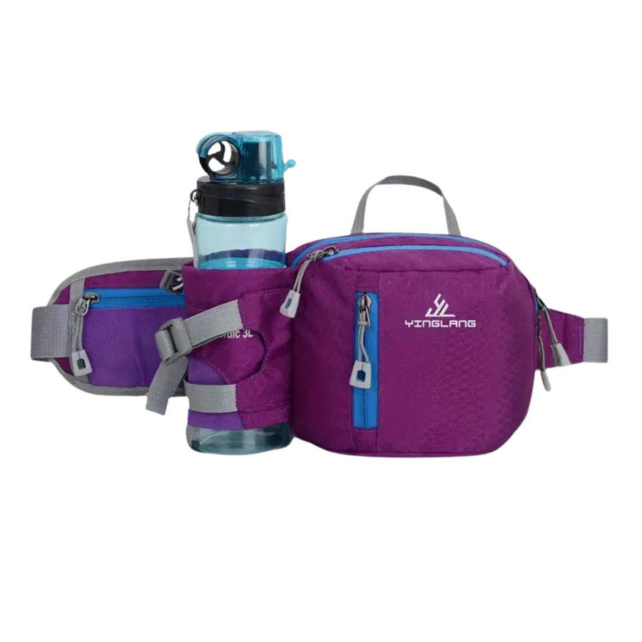 Hiking Waist Bag with Water Bottle Holder Outdoor Fanny Pack Unisex – product view 4 | Great Lakes Outdoor