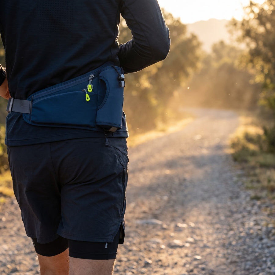 Hydration Belt Trail Running Adjustable Reflective Bottle Holder, product photo 3