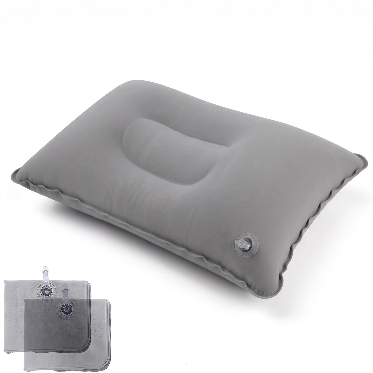 Inflatable Travel Pillow Neck Lumbar Support Camping Air Cushion, product photo 1