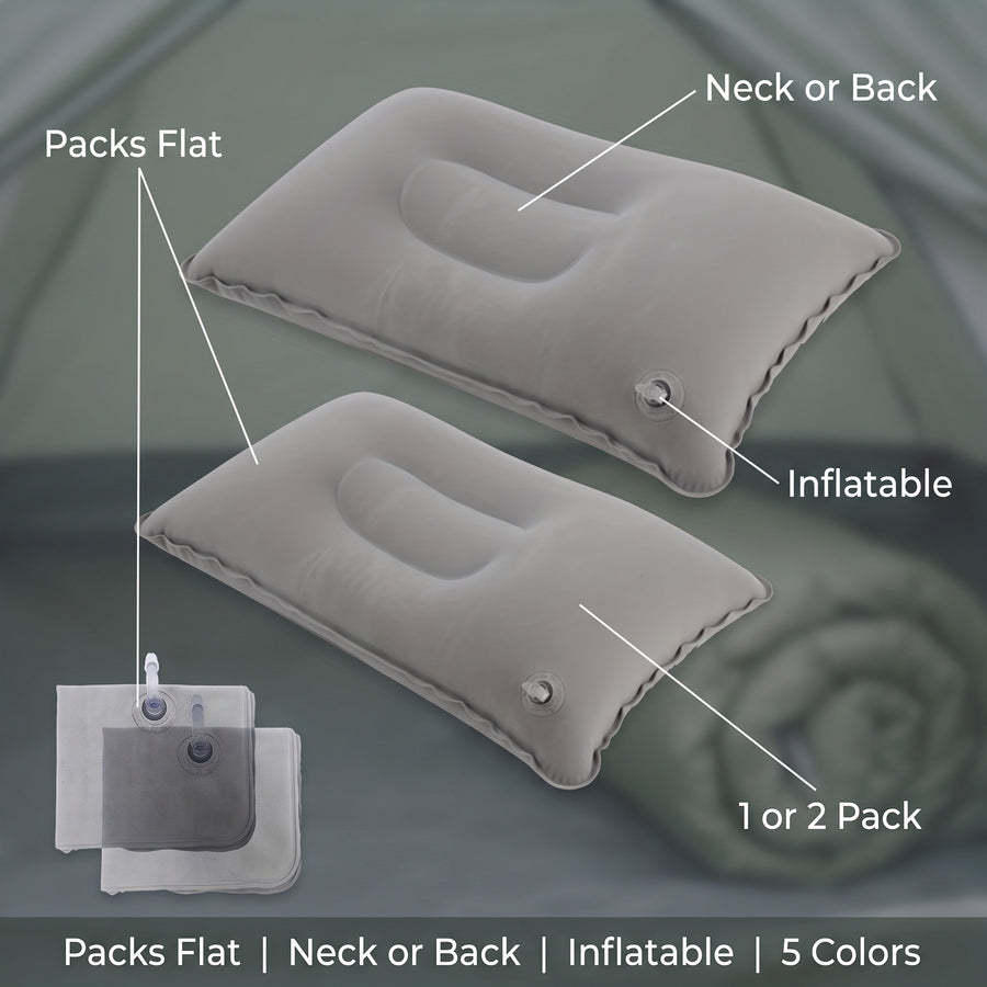 Inflatable Travel Pillow Neck Lumbar Support Camping Air Cushion, product photo 2