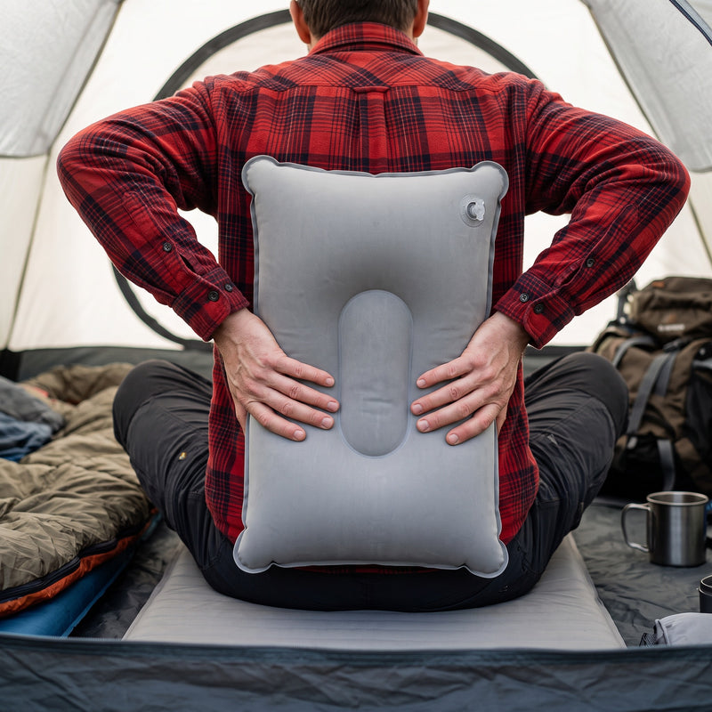 Inflatable Travel Pillow Neck Lumbar Support Camping Air Cushion, product photo 5