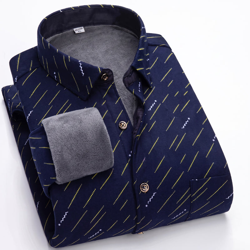 Insulated Flannel Shirt Windproof Fleece Lined Warm Overshirt, product photo 8