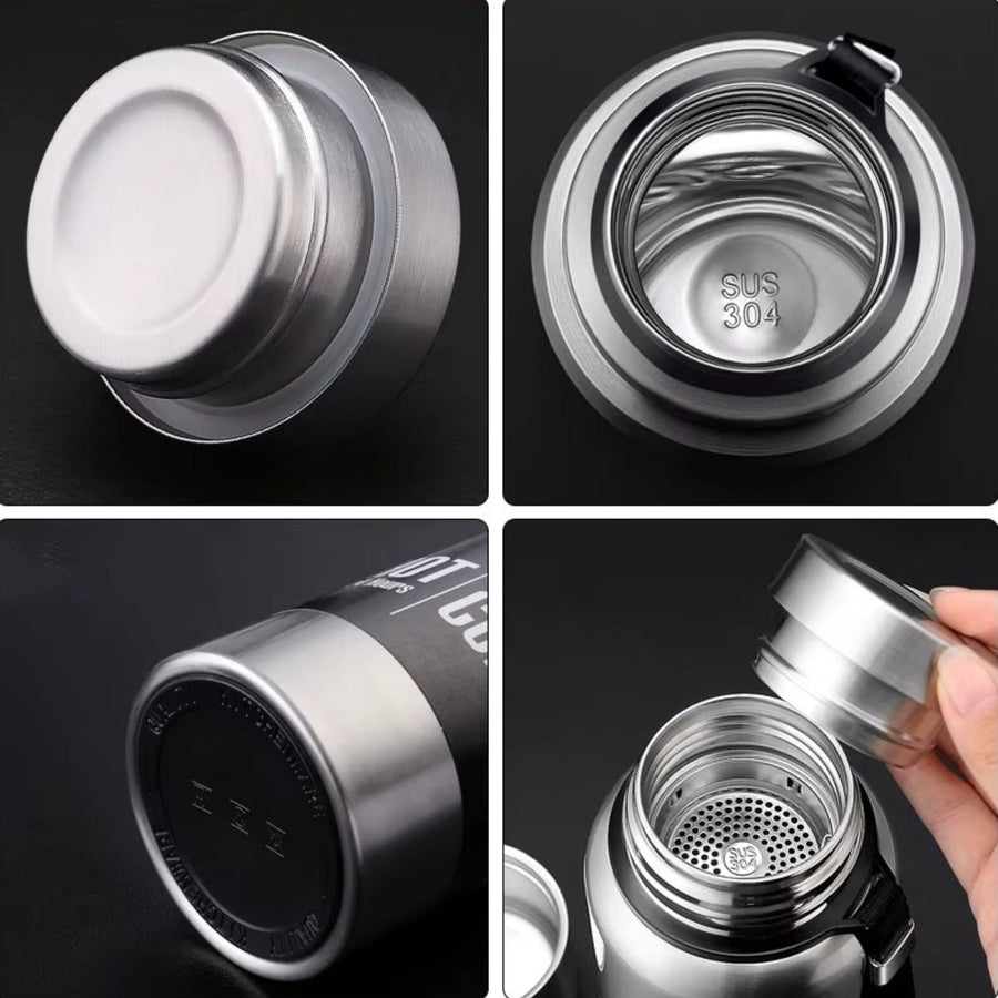 Insulated Stainless Steel Thermos Large Capacity Outdoor Travel Bottle – product view 7 | Great Lakes Outdoor