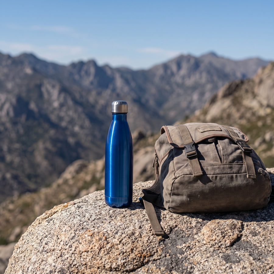 Insulated Water Bottle Stainless Steel Double Wall Hiking Flask, product photo 5
