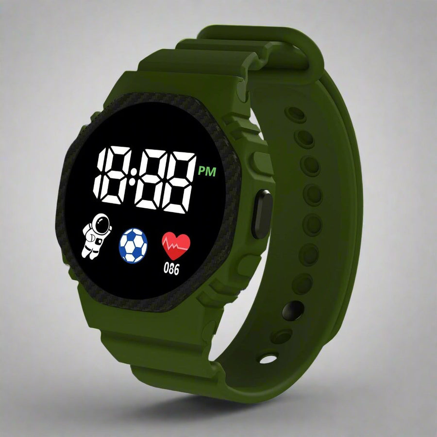 Kids' Digital Waterproof Watch Durable Outdoor Sports Timepiece – product view 10 | Great Lakes Outdoor