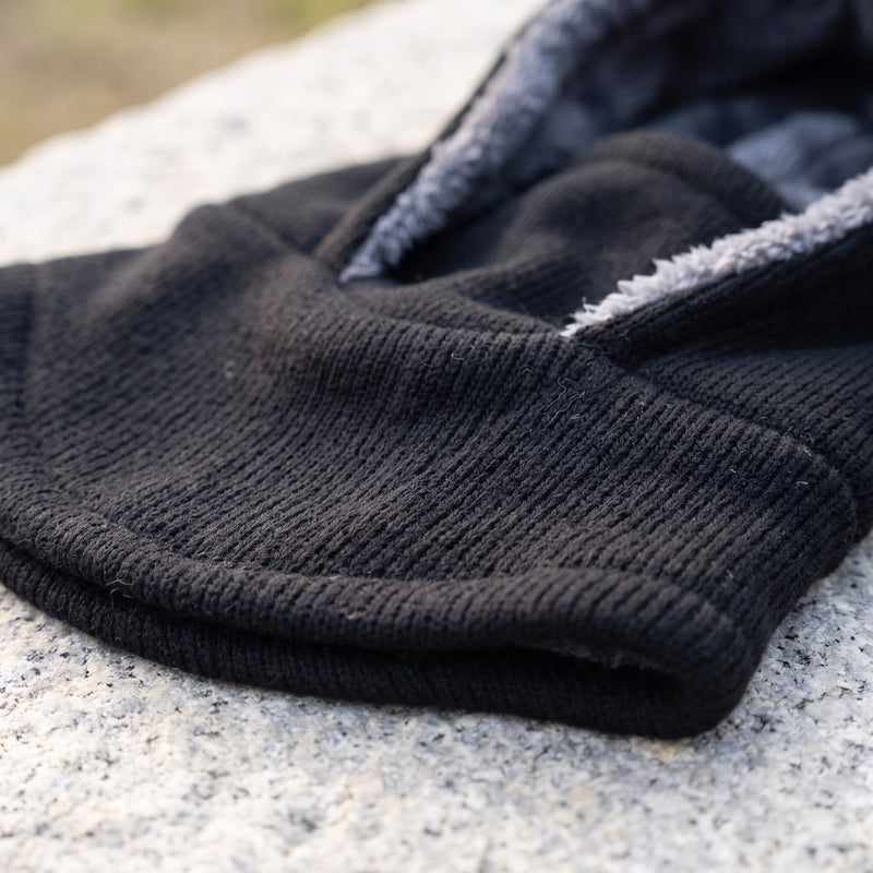Knitted Winter Hood Neck Warmer Ear Flap Windproof Ski Face Cover, product photo 4