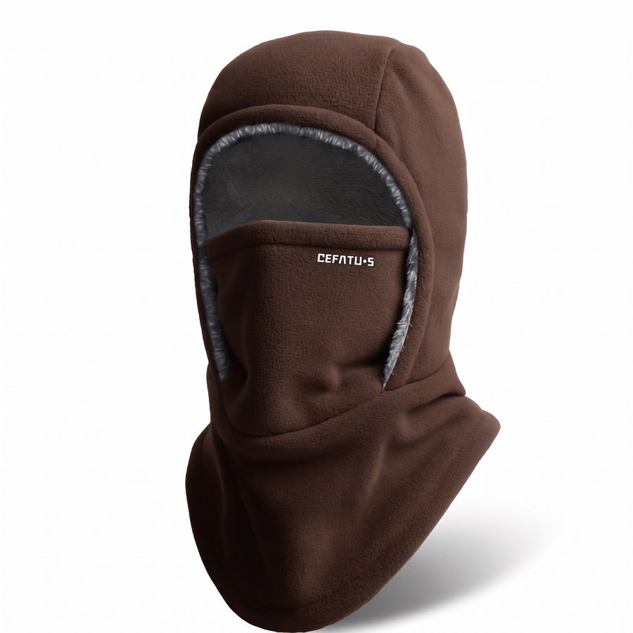 Knitted Winter Hood Neck Warmer Ear Flap Windproof Ski Face Cover, product photo 6