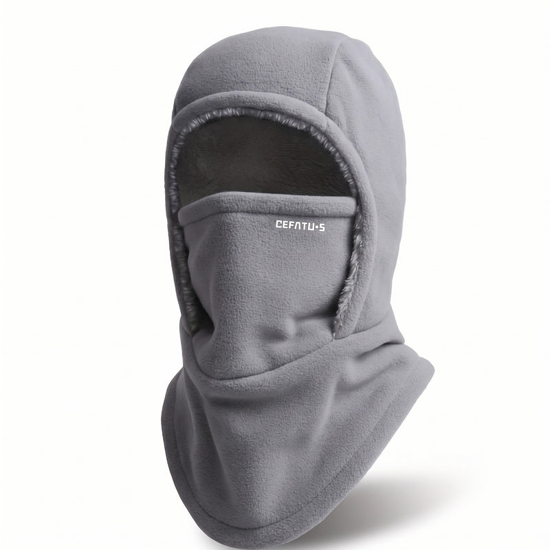 Knitted Winter Hood Neck Warmer Ear Flap Windproof Ski Face Cover, product photo 8