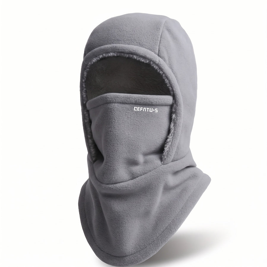 Knitted Winter Hood Neck Warmer Ear Flap Windproof Ski Face Cover, product photo 8