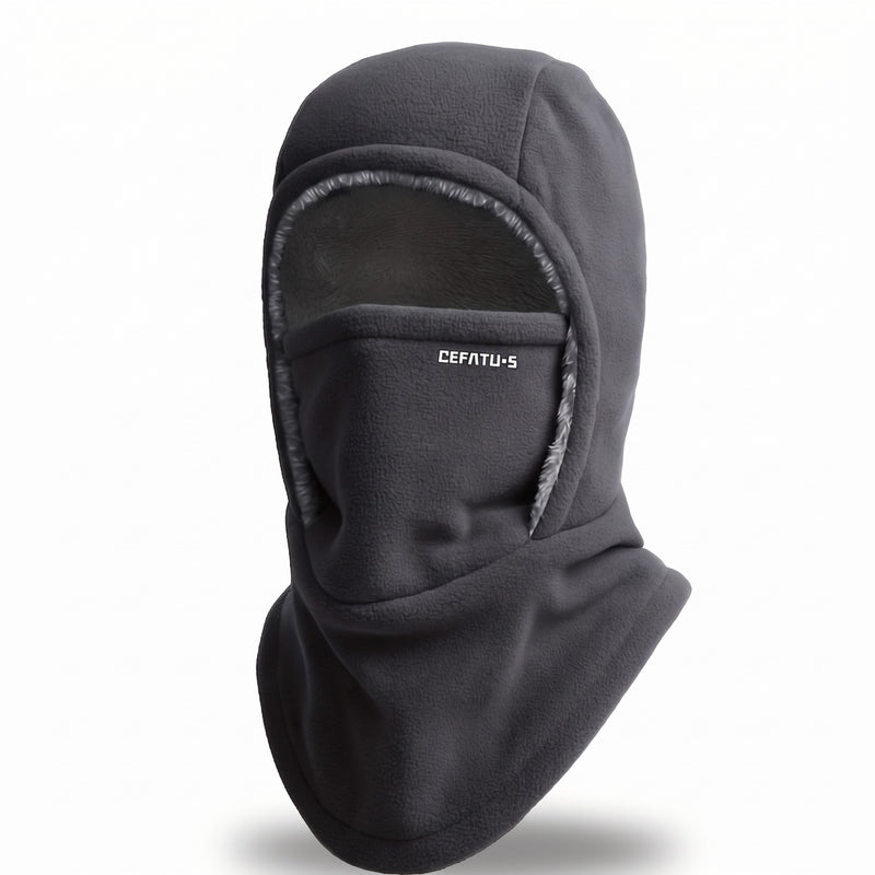 Knitted Winter Hood Neck Warmer Ear Flap Windproof Ski Face Cover, product photo 9