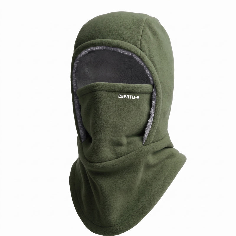 Knitted Winter Hood Neck Warmer Ear Flap Windproof Ski Face Cover, product photo 12