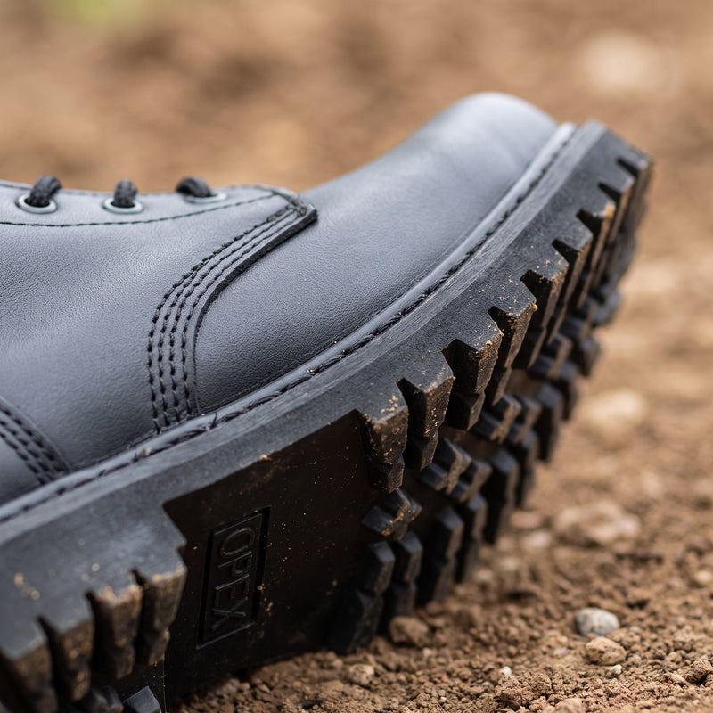 Leather Combat Boots Men Goodyear Welted Military Tactical Black, product photo 4
