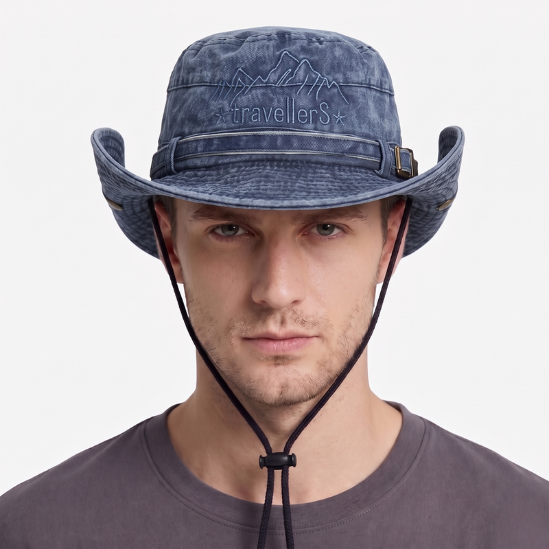 Lightweight Breathable Panama Hat Packable Mesh Summer Sun Cap – Denim Blue | Great Lakes Outdoor