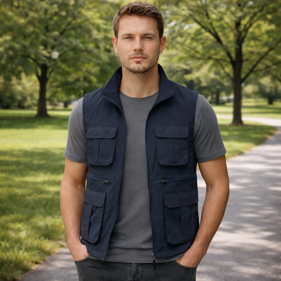 Lightweight Multi-Pocket Travel Vest Quick-Dry Outdoor Hiking Gilet – product view 4 | Great Lakes Outdoor