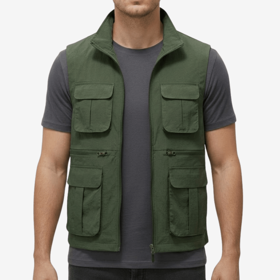 Lightweight Multi-Pocket Travel Vest Quick-Dry Outdoor Hiking Gilet – product view 7 | Great Lakes Outdoor