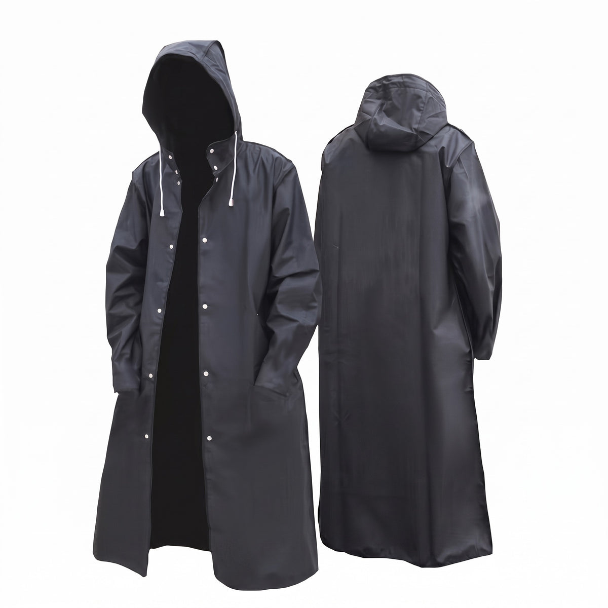 Long Waterproof Rain Coat Thickened EVA Unisex Hooded Poncho, product photo 1