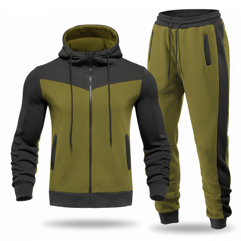 Men's 2 Piece Tracksuit Fleece Lined Breathable Sport Jogger Set, product photo 6