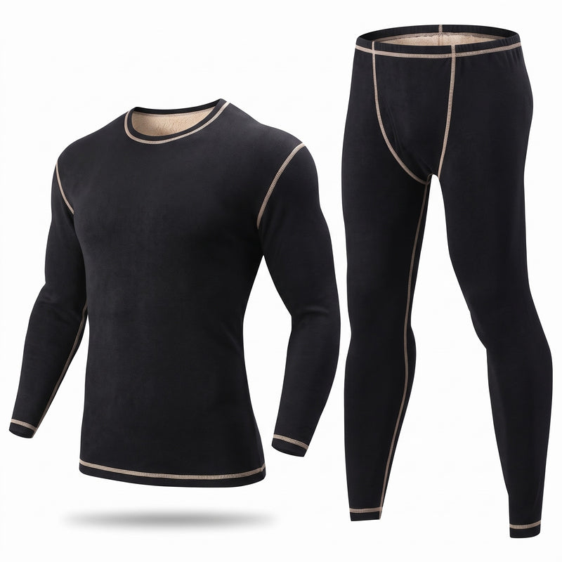 Men's Base Layer Set Slim Fit Long Sleeve Thermal Top Bottoms, product photo 6