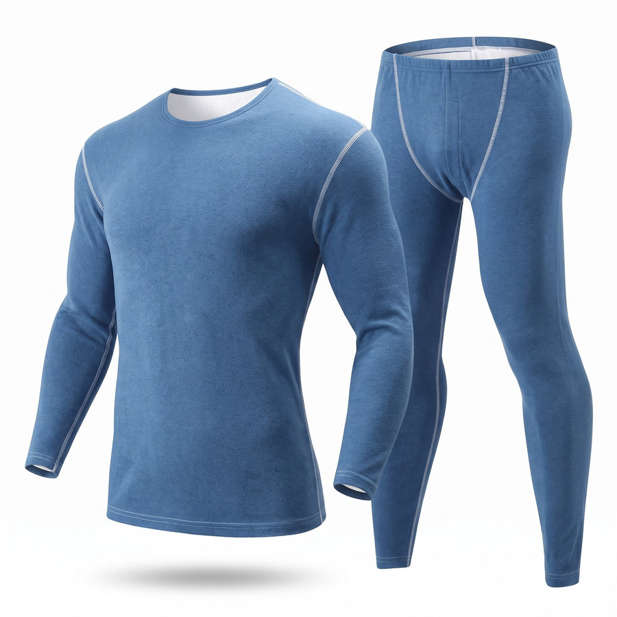 Men's Base Layer Set Slim Fit Long Sleeve Thermal Top Bottoms, product photo 7