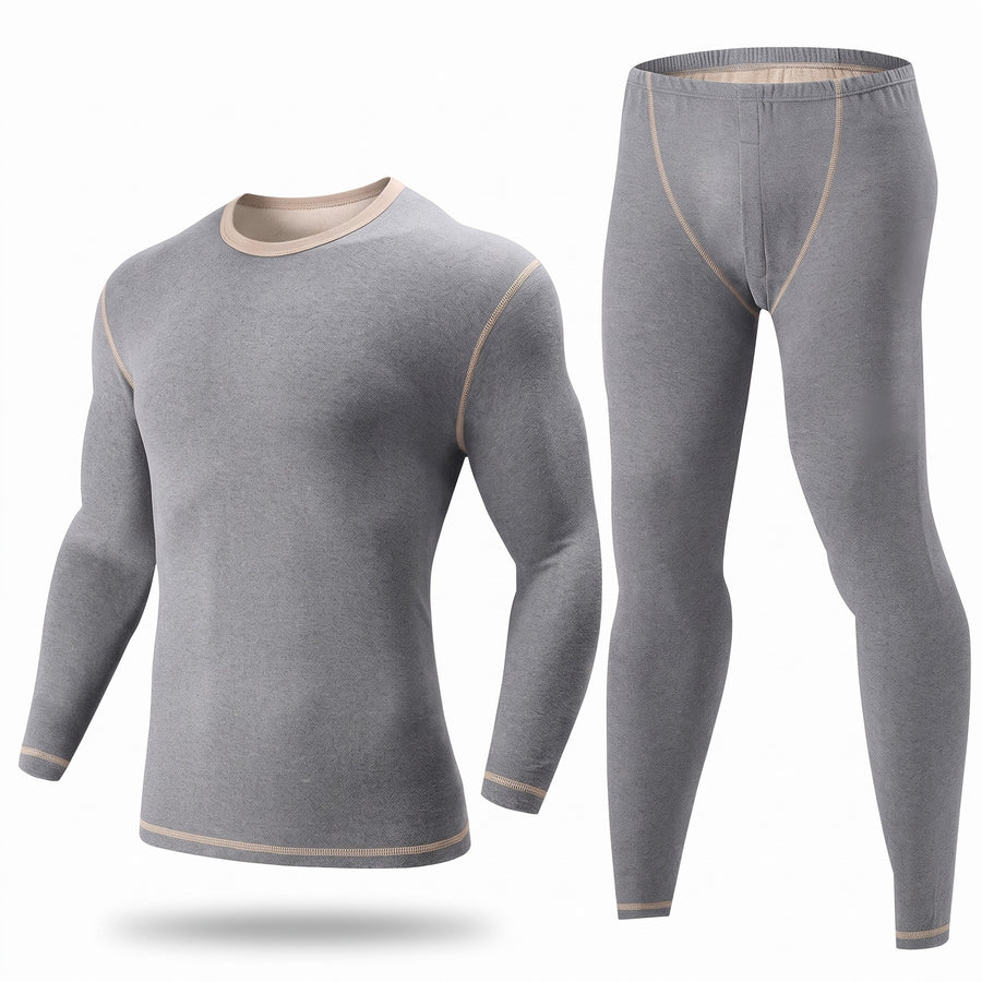 Men's Base Layer Set Slim Fit Long Sleeve Thermal Top Bottoms, product photo 8
