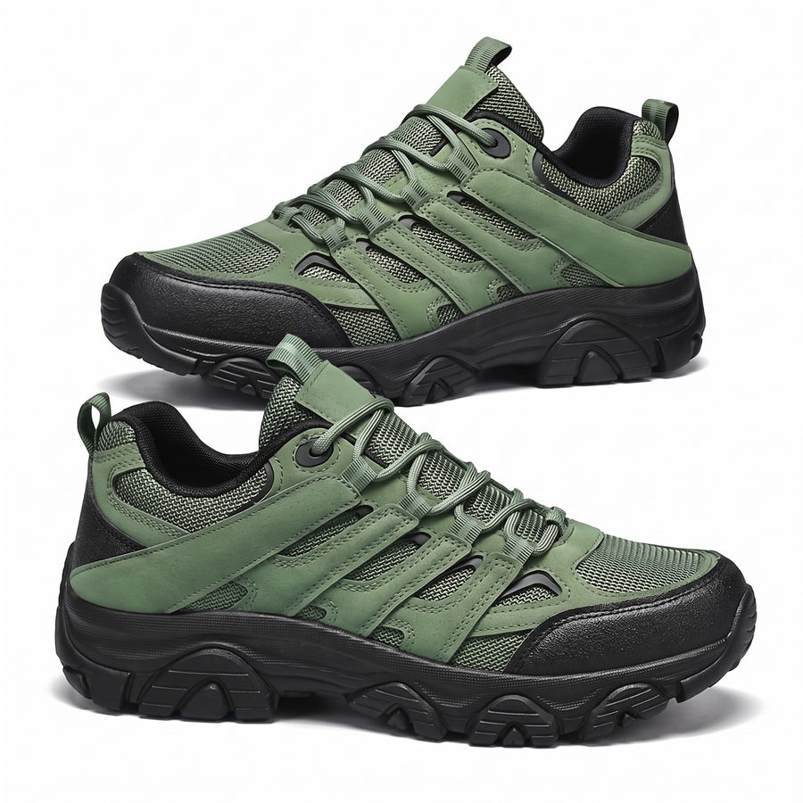 Men's Breathable Low Hiking Shoes Lace Up PU Sole Trail Trainers, product photo 6