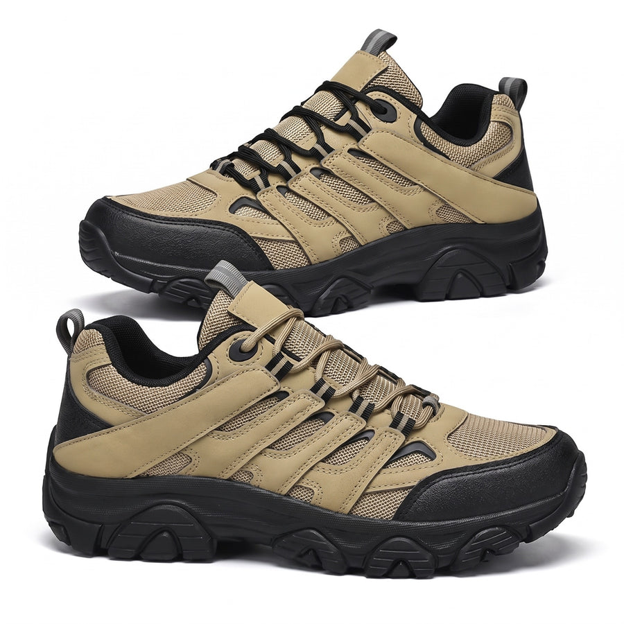Men's Breathable Low Hiking Shoes Lace Up PU Sole Trail Trainers, product photo 7