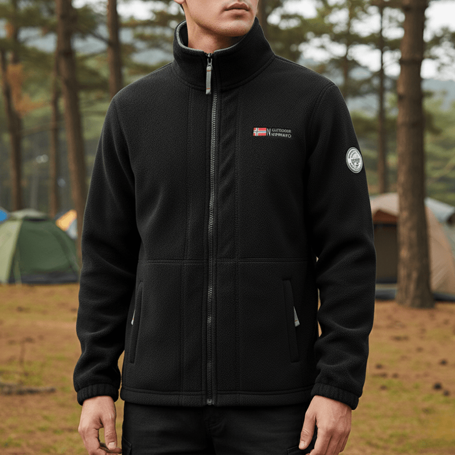 Men's Breathable Thermal Fleece Jacket Warm Outdoor Hiking Coat – product view 2 | Great Lakes Outdoor