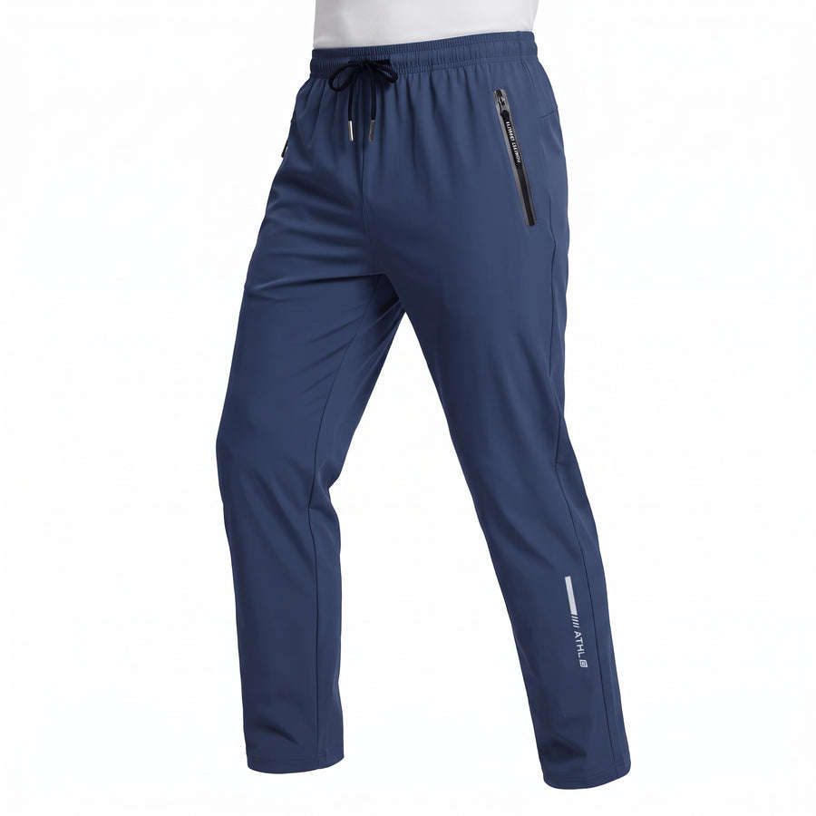 Men's Breathable Track Pants Reflective Quick Dry Drawstring Joggers, product photo 1