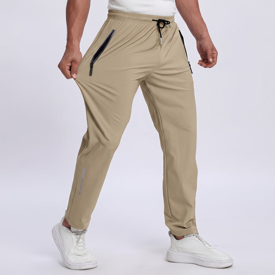 Men's Breathable Track Pants Reflective Quick Dry Drawstring Joggers, product photo 7