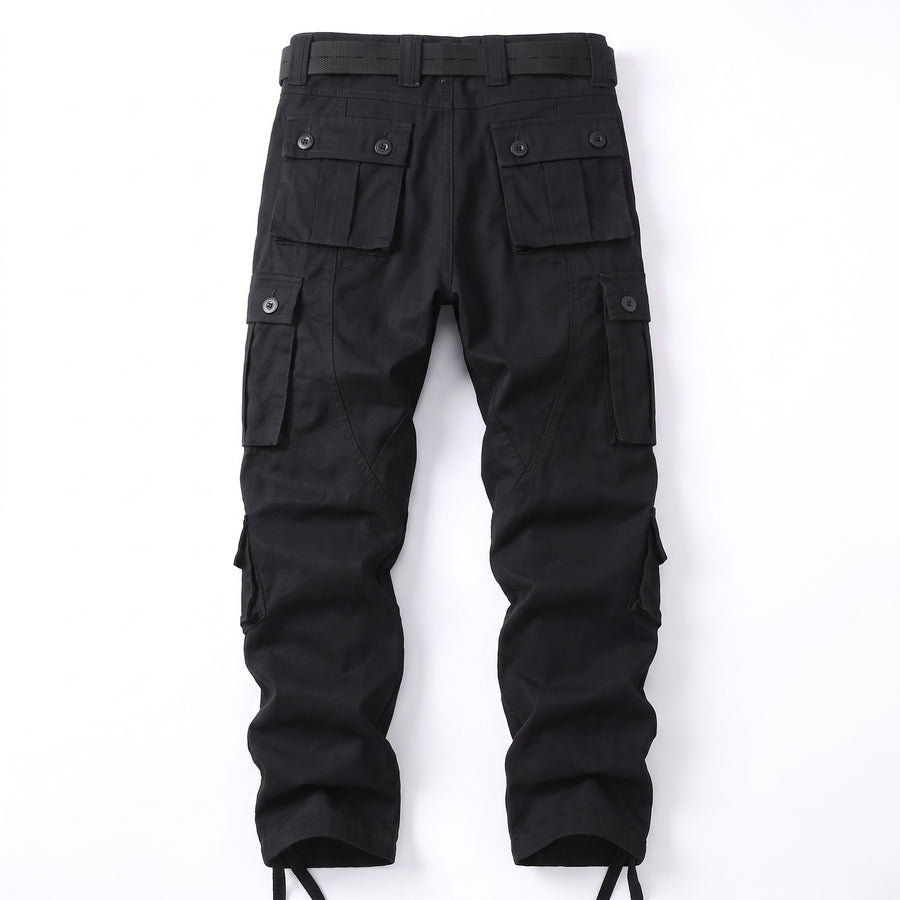 Men's Camo Cargo Trousers Flap Pockets Cotton Blend Loose Fit, product photo 8