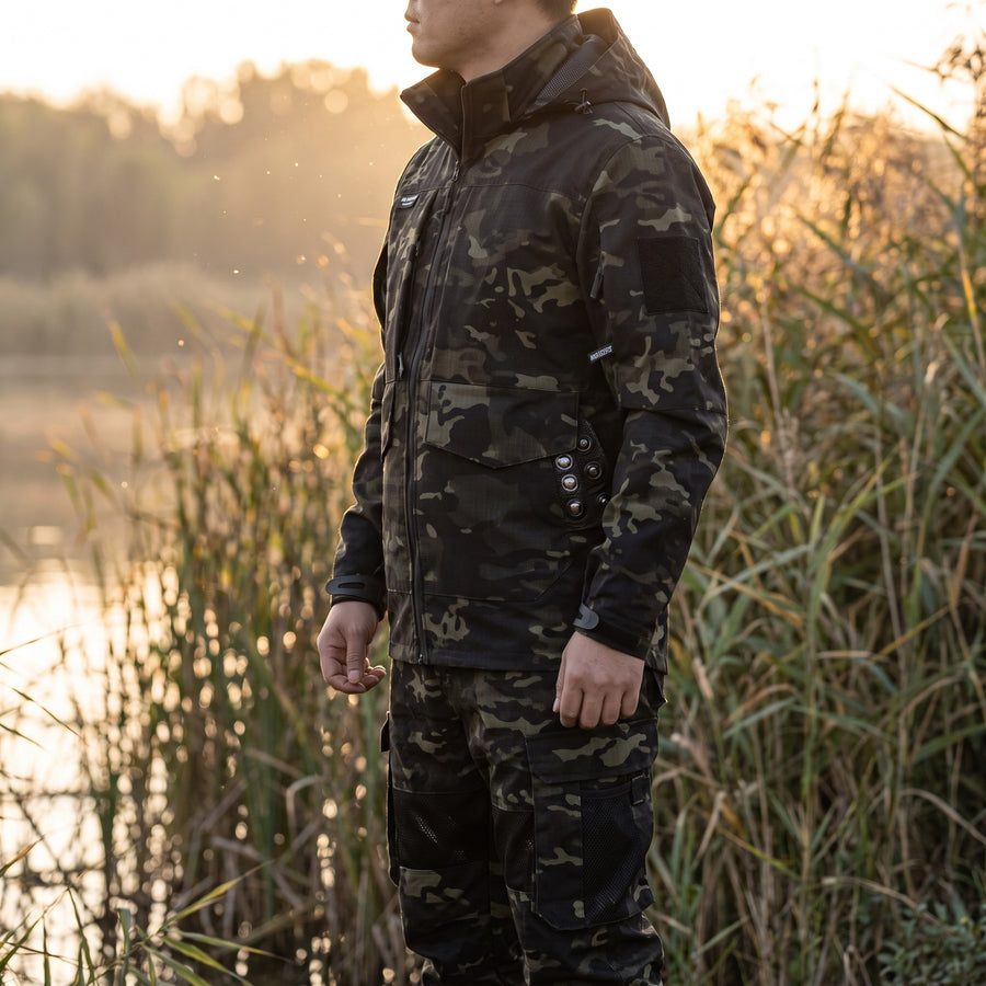 Men's Camo Jacket and Trouser Set Mesh Panels Multi Pocket, product photo 3