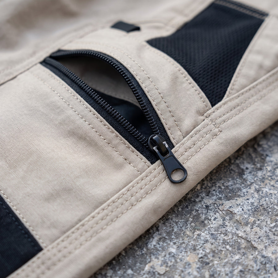 Men's Cargo Trousers Zip Pockets Straight Leg Stretch Weave, product photo 4