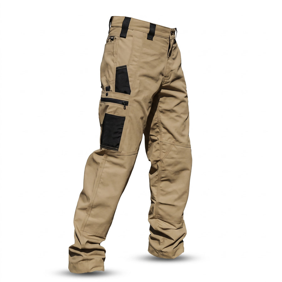 Men's Cargo Trousers Zip Pockets Straight Leg Stretch Weave, product photo 7