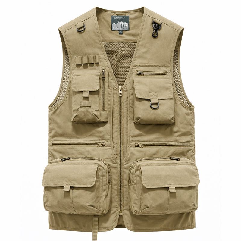 Men’s Classic Outdoor Cargo Vest in Khaki