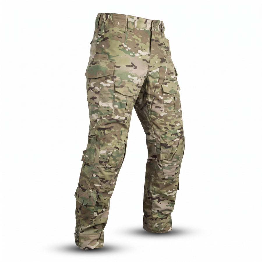 Men's Combat Trousers Camo Reinforced Knees Tactical Cargo Pants, product photo 1