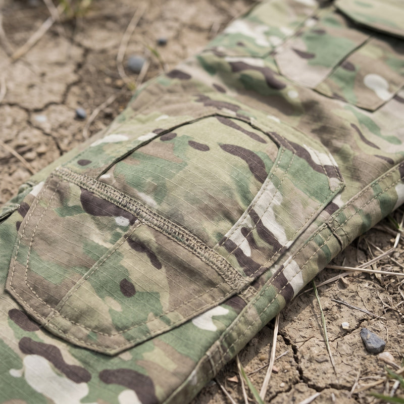 Men's Combat Trousers Camo Reinforced Knees Tactical Cargo Pants, product photo 4