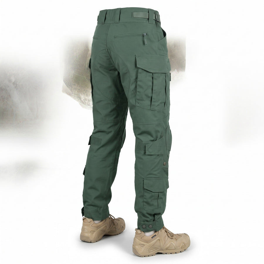 Men's Combat Trousers Camo Reinforced Knees Tactical Cargo Pants, product photo 7