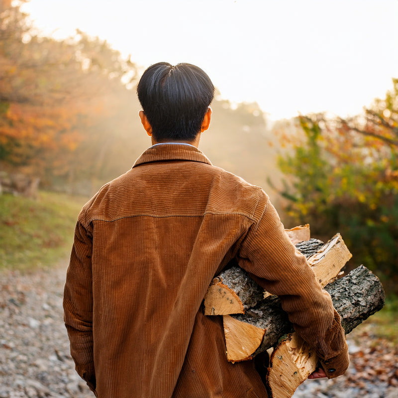 Men’s Corduroy Shirt Jacket Sherpa Fleece Lined Spread Collar, product photo 3