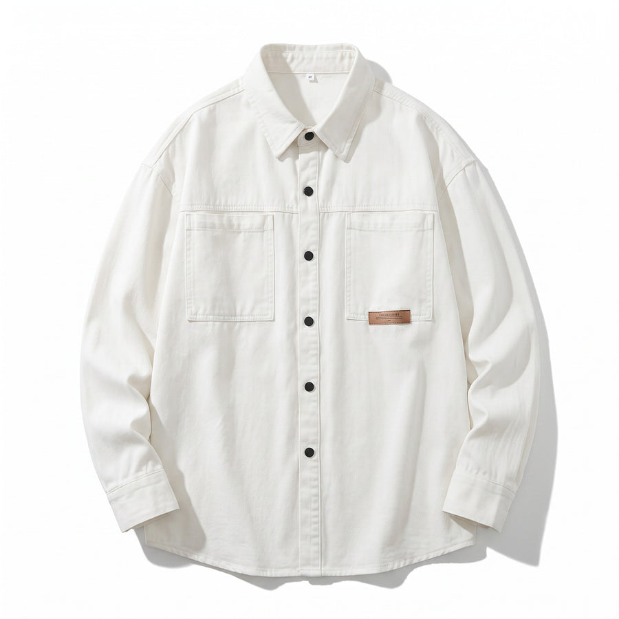 Men’s Cotton Blend Snap Button Shirt Two Chest Pockets Vintage, product photo 7
