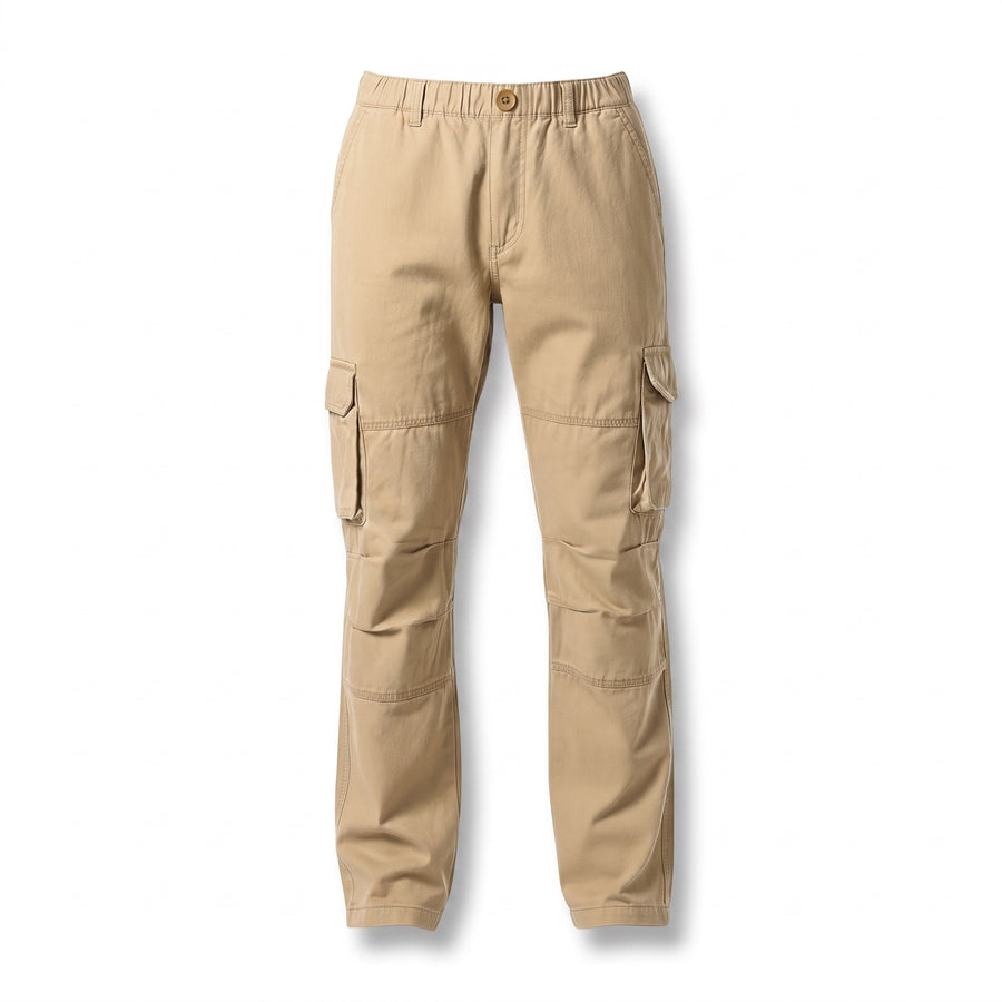 Men’s Cotton Cargo Pants 6 Pocket Durable Outdoor Hiking Trousers, product photo 1
