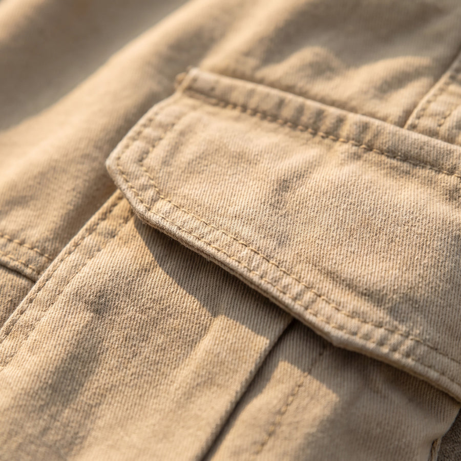 Men’s Cotton Cargo Pants 6 Pocket Durable Outdoor Hiking Trousers, product photo 4