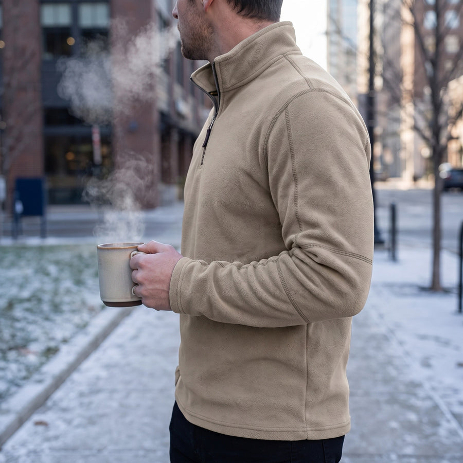 Men’s Cotton Sweatshirt Warm Casual Crew Neck Winter Pullover, product photo 5