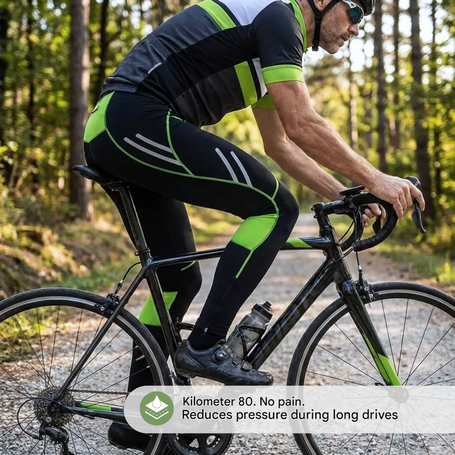 Men’s Cycling Shorts Long Gel Padded Breathable Bike Tights – product view 4 | Great Lakes Outdoor
