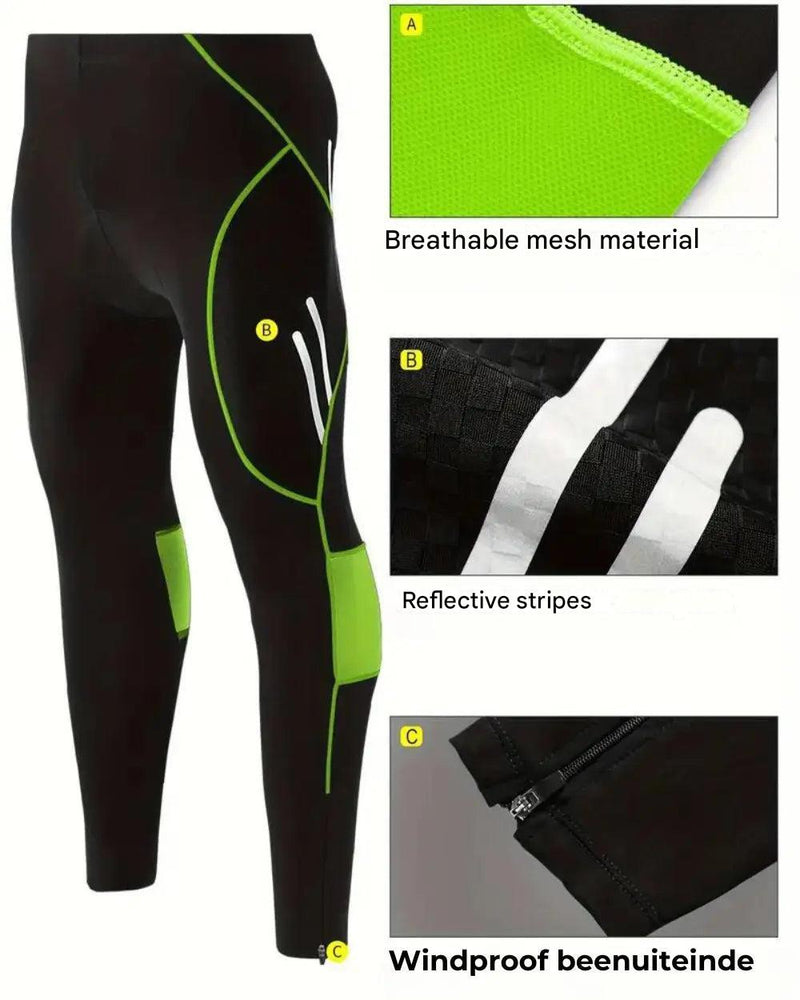 Men’s Cycling Shorts Long Gel Padded Breathable Bike Tights – product view 7 | Great Lakes Outdoor
