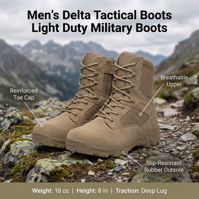 Men's Delta Tactical Boots Light Duty Military Boots – product view 3 | Great Lakes Outdoor